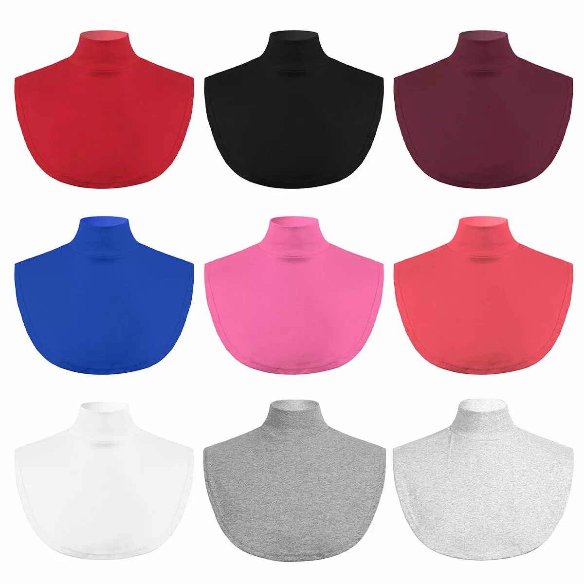 Cotton Fake Collar Detachable Mock Turtleneck Half Top Blouse Dickey Collar Neck