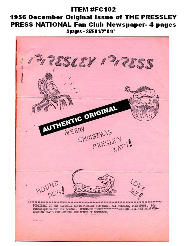 ELVIS 1956 AUTÉNTICO ORIGINAL --Raro 1956 coleccionable presentado por Graceland-- Foto 2 de 4