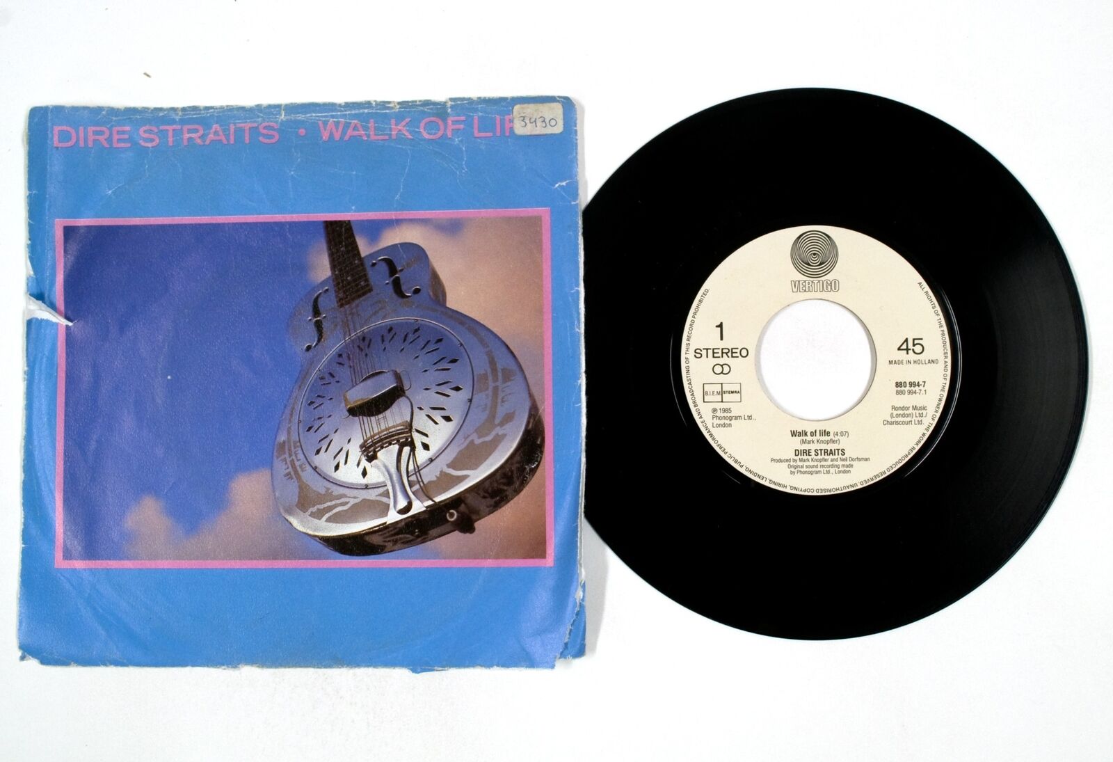 Dire Straits – Walk Of Life / One World 7" Vinyl VG+/P AU952