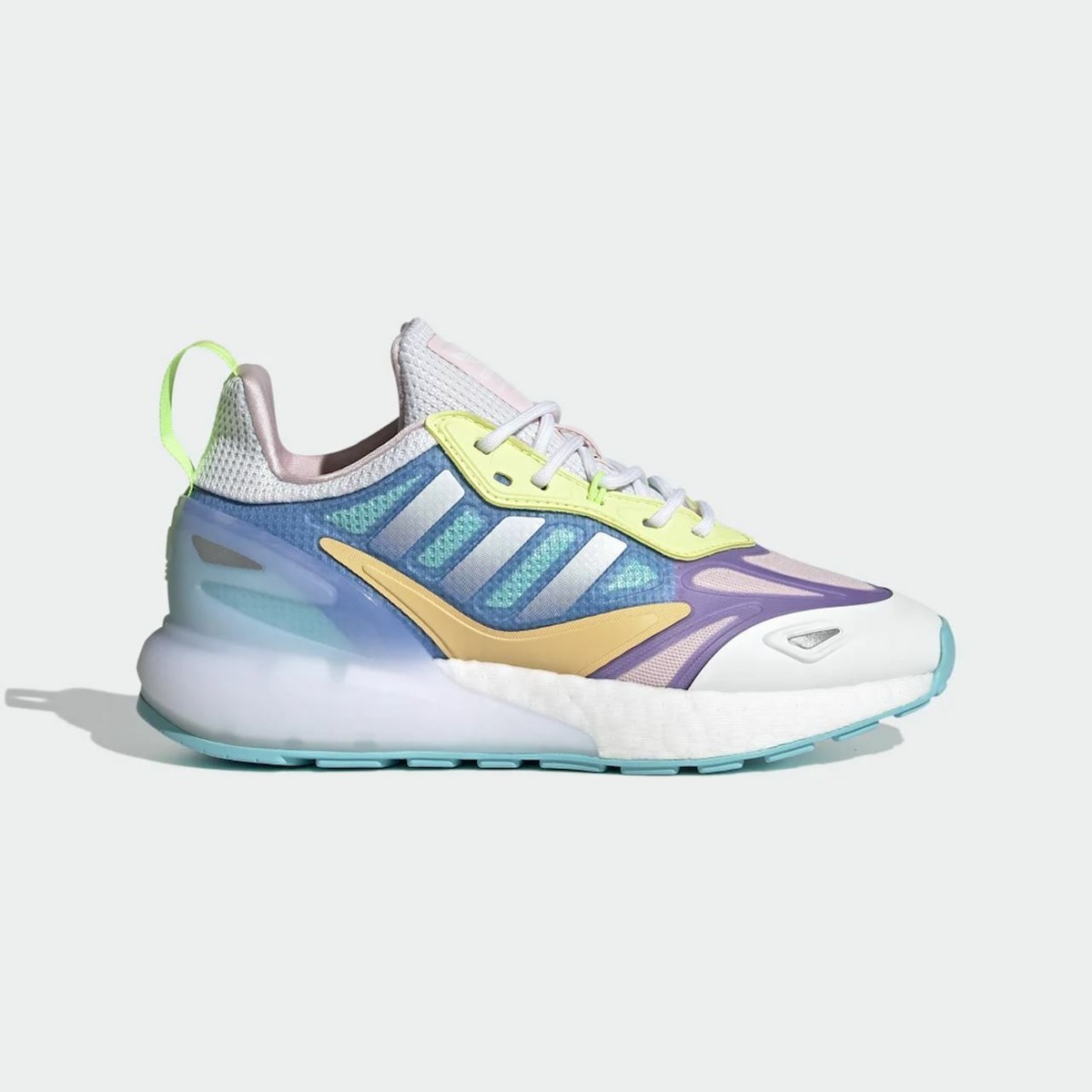 Kids Adidas ZX 2K Boost Trainers GZ7502 White/Blue Size UK 4.5