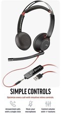 Poly Blackwire 5220 USB-A Headset - kabelgebunden, Dual-Ear, flexible Noise-Cancelling