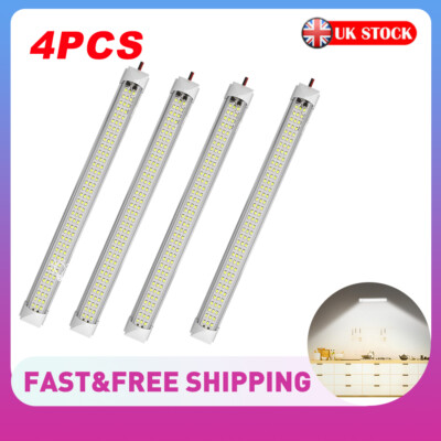 4Pcs 108 LED Interior Light Strip Bar With ON/OFF Switch Car Van Bus Caravan 12V
