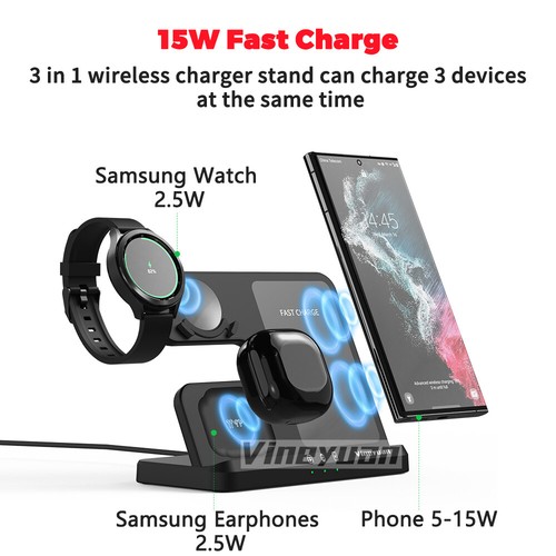 3In1 Wireless Fast Charger Dock Station For Apple Watch Air Pods iPhone 14 13 12 - Picture 6 of 12