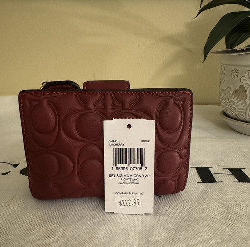 Cartera Coach mediana con cremallera en la esquina nueva con etiquetas con firma CM241/CZ341 - Imagen 6 de 35