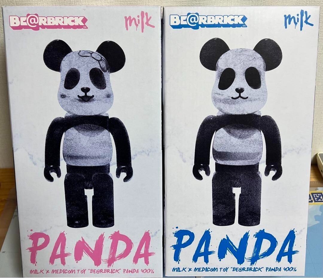 BE@RBRICK 400% Milk PANDA BOY/GIRL Set MedicomToy Bearbrick BE@RBRICK 400% Milk PANDA BOY/GIRL Set MedicomToy Bearbrick