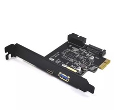 AYA PCIe to USB 3.1 Type C, Type A 2-Port 2.4...