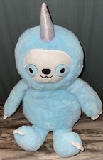 2020 FOA SCHWARZ GLOW BRIGHTS BLUE SLOTH UNICORN LIGHTS  SOUNDS 16" TALL PLUSH