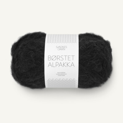 BØRSTET ALPAKKA von SANDNES GARN - SVART (1099) - 50 g / ca. 110 m Wolle