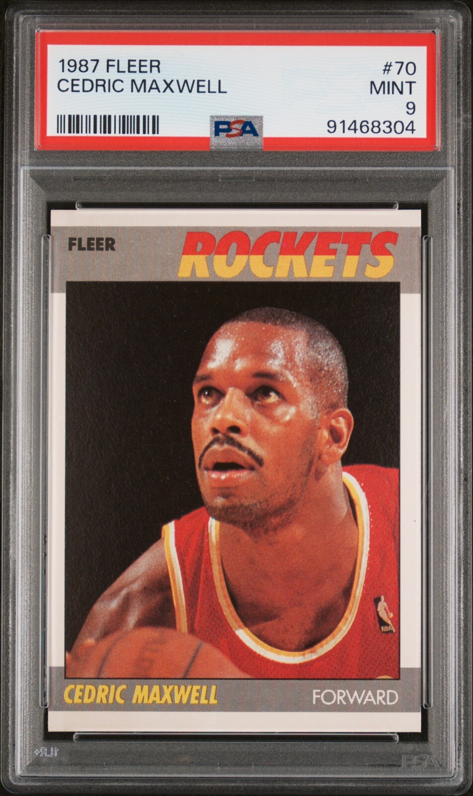 1987-88 Fleer #70 Cedric Maxwell PSA 9 MINT Houston Rockets Basketball Graded