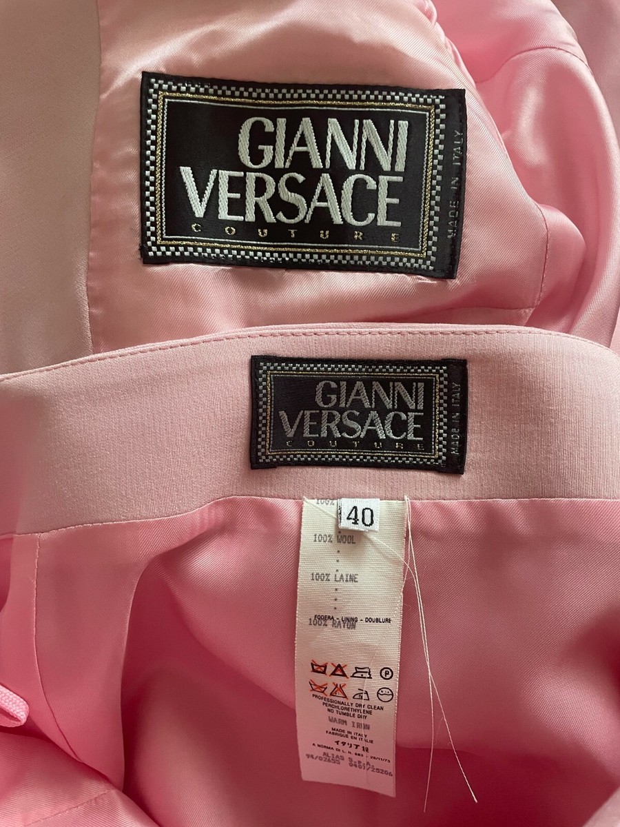 Vintage Gianni Versace Women's F/W 1994 Pink Skirt Suit Size Vintage Gianni Versace Women's F/W 1994 Pink Skirt Suit Size