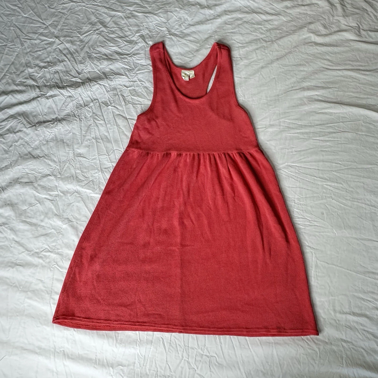 UNDERCOVER Abito copricostume da bagno Victorias Secret etichetta oro rosa corallo rete racerback taglia M