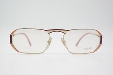 Vintage Glasses AMOR 597 DA Gold Red Orange Square Eyeglass Frame
