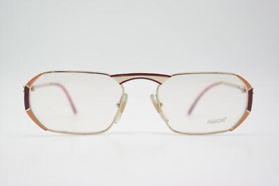Vintage Brille AMOR 597 DA Gold Rot Orange Eckig Brillengestell eyeglasses