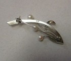 Mikimoto Sterling Silver Pearl Brooch Pin PI2 — photo 7