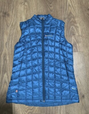 Montane Damen HI-Q LUXE Pertex Quantum Daunenweste Weste Größe 16 UK Blau Marine
