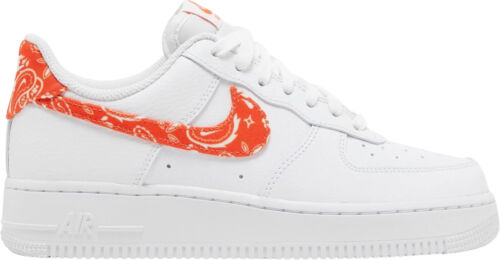 Nike Air Force 1 '07 ESS Orange White Paisley Sneakers Nike Air Force 1 '07 ESS Orange White Paisley Sneakers