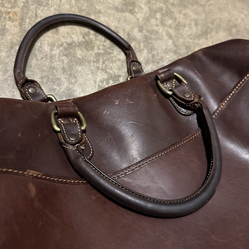 Tusting Levenger Brown England Large Brief Bag Shoulder Bag Read - Picture 6 of 20