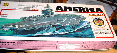 Arii 1:800 MOTORIZED USS America CV-66 US Navy Aircraft Carrier Warship Kit MIOB