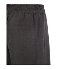 BRUNELLO CUCINELLI WOMEN'S DARK GREY WOOL RELAXED TROUSERS MSRP 2585 36