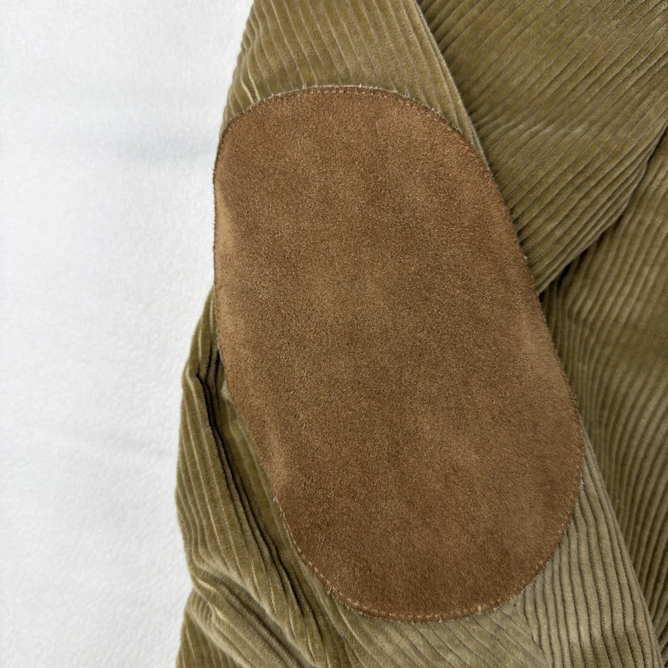 Orvis VTG Sport Coat Men Sz 48 R Corduroy Elbow Patch Beige Blazer Jacket USA - Image 3 of 4