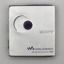 SONY MZ E707 MD Walkman Portable Player Silver Purple Rare Authentic