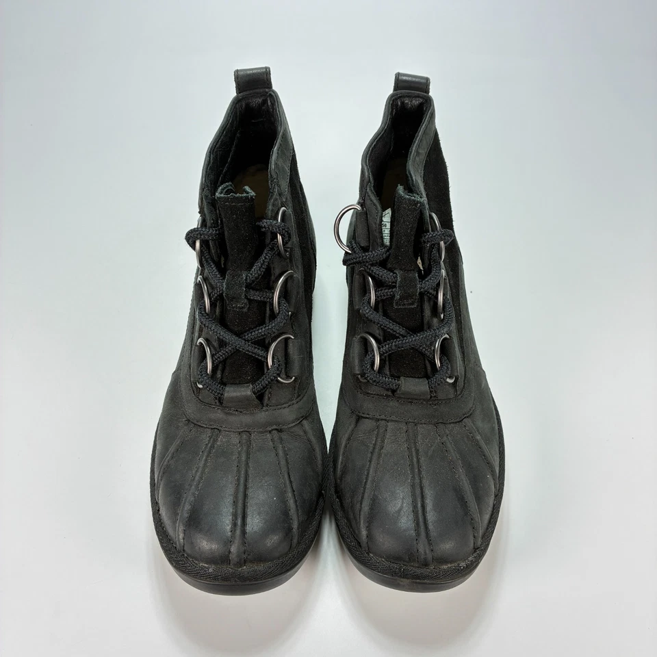 Botas al tobillo UGG Greda impermeables de cuero negro 1095156 para mujer talla 6 Foto 3 de 4