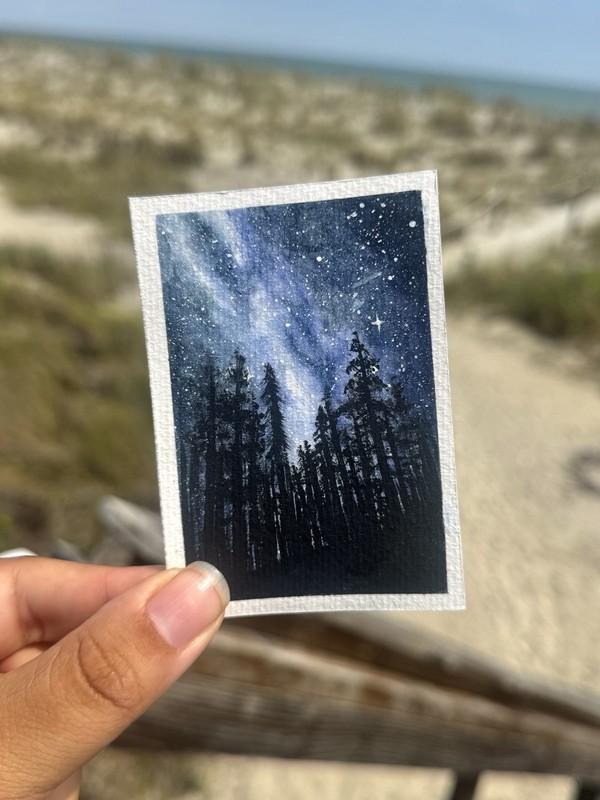 Original OOAK Watercolor Painting - Beneath Infinity