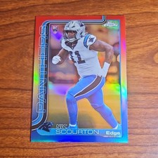 2025 Topps Chrome Nic Scourton red white blue Carolina Panthers #353
