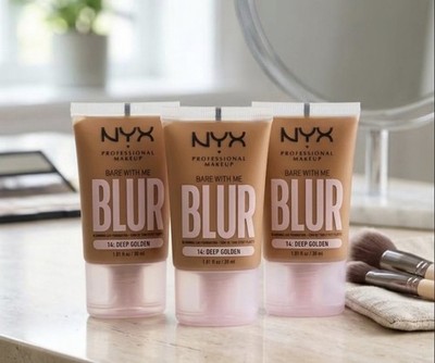 NYX Bare With Me Blur Liquid Foundation Medium Neutral Matte 3 Pack