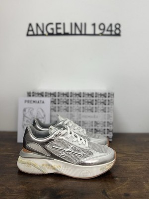 PREMIATA Moerun Sportschuhe Leder Silber Casual PREMIATA Damenschuh 39