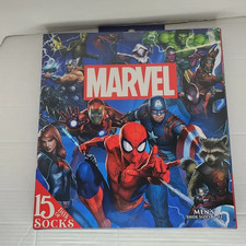 Nuevo Para Hombres Marvel 15 Días De Calcetines Pares Calendario de Adviento Crew y Corte Bajo 6-12