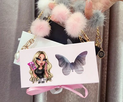 3D Faux Eyelashes With Butterfly Ribbon Box Vegan And Cruelty Free (D388N) 