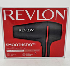 Revlon Smoothstay Coconut Oil Infused Hair Dryer 1875 Watt Works Open Box NEW