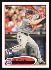 2012 Topps #661 Bryce Harper RC BLUE HELMET VARIATION Rookie Card. rookie card picture