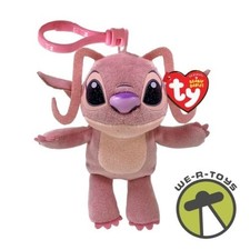 Ty Clips Disney Lilo Stitch Angel Plush Keychain