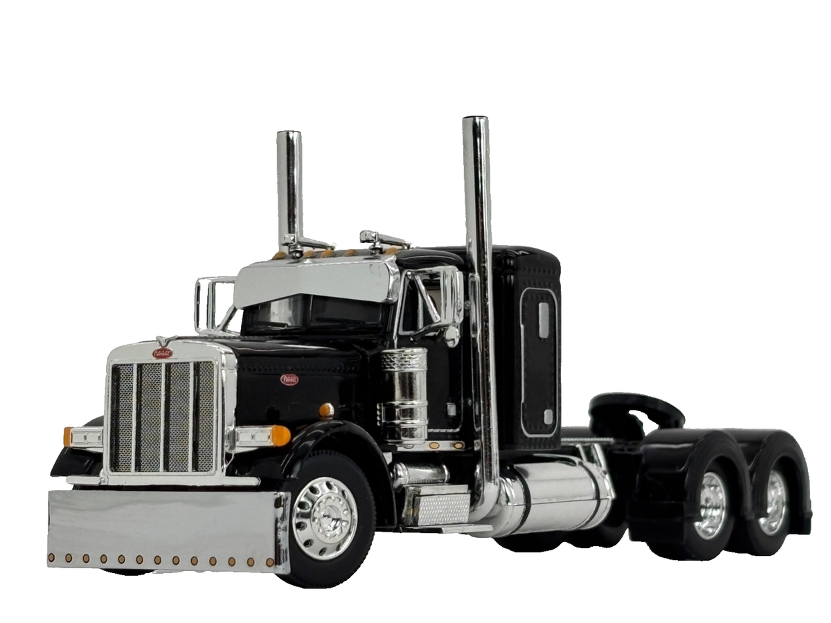 ミニカー DCP 1/64 CUSTOM Peterbilt379 1/64 DCP BLACK SILVER ORANGE PETERBILT 379 60