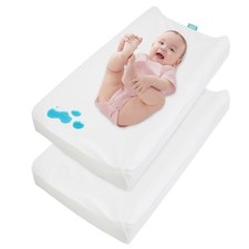 Changing Pad Cover Waterproof, 2 Pack Diaper Change Table Sheets for Baby White