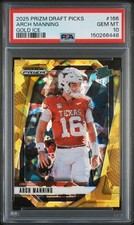 2025 Panini Prizm Draft Picks - Arch Manning #166 Gold Ice Prizm (RC) PSA 10