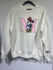 Disney Minnie Mouse Sequin Sweatshirt Girls 11/12 White Forever 21 L1