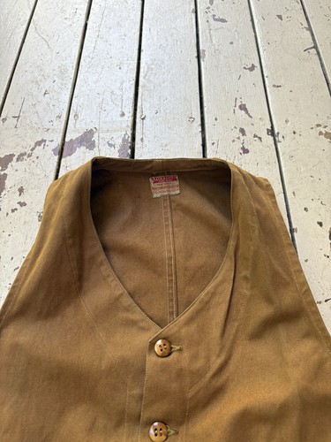VINTAGE RARE! 1920s BUCKLE BACK DUXBAK SPORTSMAN HUNTING CANVAS VEST. WORKWEAR - Picture 7 of 10