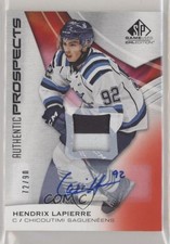 2019-20 SP Game Used CHL Edition Red 72/90 Hendrix Lapierre #38 Patch Auto 03z4