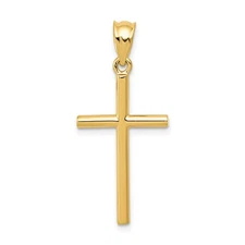 14k Yellow Gold Cross Pendant 1.38 g
