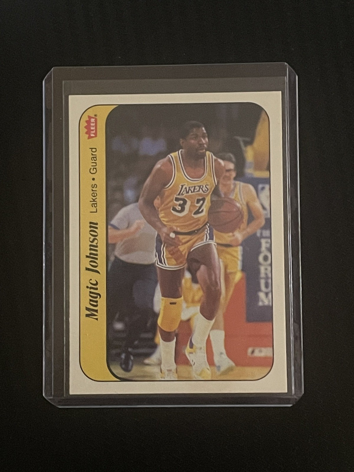 1986 Fleer Sticker Magic Johnson #7 