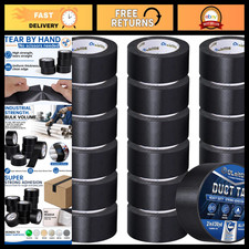 Bulk Black Duct Tape 2" x 30 Yards - Heavy Duty, 16 Rolls for Home  Repair