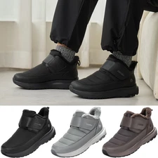 FitVille Mens Snow Boots Fur Lining Insulated Waterproof Winter Shoes Extra Wide