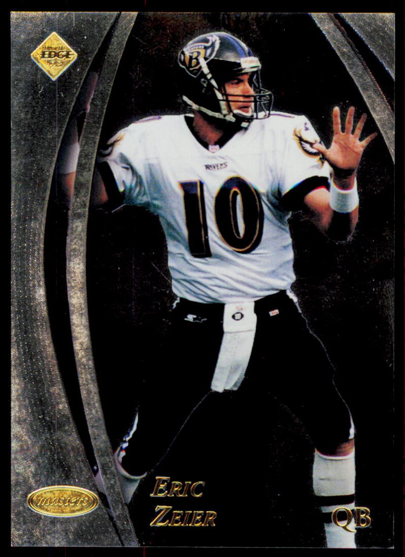 1998 Collector's Edge Masters Eric Zeier 18 50-point #/3000 SN Baltimore Ravens
