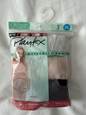 PLAYTEX 2XL 9 3 Pair Gray/Beige/Black Maternity Fold-Over Modern Briefs
