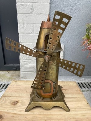 Seltene Grabenkunst Handwerk Scheibe Mühle Spardose 1914 1917 Feldzug