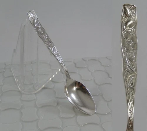 Antique Towle Sterling Silver 1887 Orchids Pattern Demitasse Spoon SF469