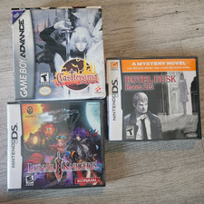 Lot of 3 Nintendo DS/GBA Game Lot Lunar Knights Hotel Dusk Castlevania